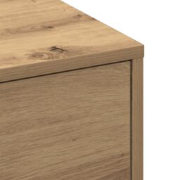Berkfield Home Coffee Table Artisan oak Veneer, MDF 90 x 90 x 28 cm Storage in Brown - thumbnail 8