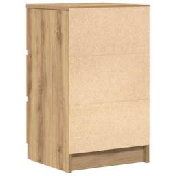 Berkfield Home Durable Bedside Cabinet with 3 Drawers Artisan Oak 39x35x65 cm in Brown - Size: 39 x 35 x 65 cm - thumbnail 8