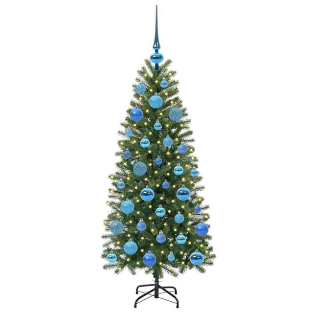 Berkfield Home Elegant Artificial Christmas Tree with 150 LEDs Green 120 cm PE a - image 1