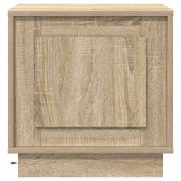 Berkfield Home Traditional Bedside Cabinet with LED Lights Sonoma Oak 44x34, 5x45 cm in Beige - thumbnail 6