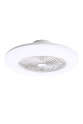 Living and Home Round Acrylic Ceiling Fan with LED Light in White - thumbnail 6