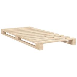 Berkfield Home Bed Frame without Mattress with Headboard 90x200 cm Solid Wood in Light Tan - thumbnail 7