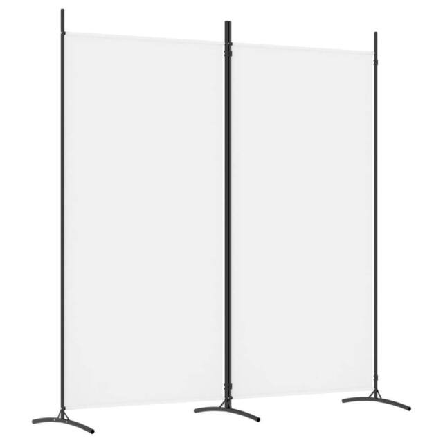 Berkfield Home 2-Panel Room Divider White 175x180 cm Fabric - image 1