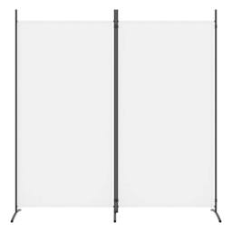 Berkfield Home 2-Panel Room Divider White 175x180 cm Fabric - thumbnail 3