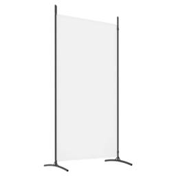 Berkfield Home 2-Panel Room Divider White 175x180 cm Fabric - thumbnail 6