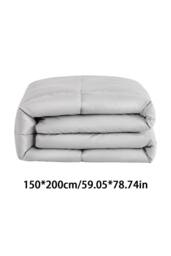 H&O Direct 200cm L x 150cm W Microfibre Quilted Duvet Insert, Grey - Size: 200 cm L x 150 cm W - thumbnail 6