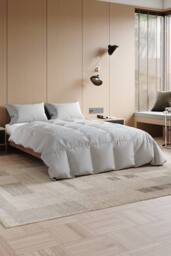 H&O Direct 200cm L x 150cm W Microfibre Quilted Duvet Insert, Grey - Size: 200 cm L x 150 cm W