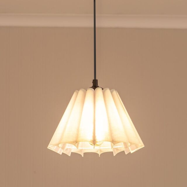 ValueLights Lauren Fabric Pleated Scallop Edge Tapered Ceiling Floor Table Lamp Shade in White - image 1