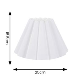 ValueLights Lauren Fabric Pleated Scallop Edge Tapered Ceiling Floor Table Lamp Shade in White - thumbnail 7