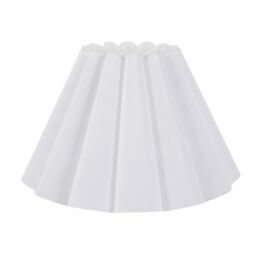 ValueLights Lauren Fabric Pleated Scallop Edge Tapered Ceiling Floor Table Lamp Shade in White - thumbnail 2