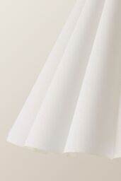ValueLights Lauren Fabric Pleated Scallop Edge Tapered Ceiling Floor Table Lamp Shade in White - thumbnail 5