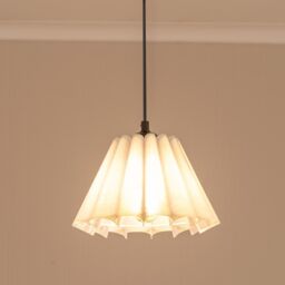 ValueLights Lauren Fabric Pleated Scallop Edge Tapered Ceiling Floor Table Lamp Shade in White - thumbnail 1