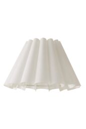 ValueLights Lauren Fabric Pleated Scallop Edge Tapered Ceiling Floor Table Lamp Shade in White - thumbnail 6