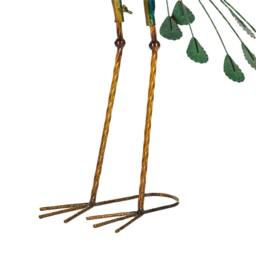 Wyld and Coco 75cm Hand-Painted Metal Peacock Figurine Blue - Indoor Outdoor Decor - thumbnail 9