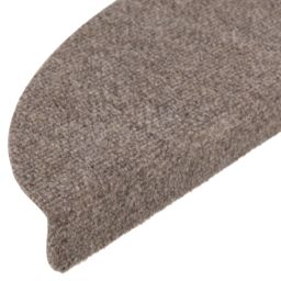 Berkfield Home Self-adhesive Stair Mats 10 pcs Cream 56x17x3 cm Needle Punch - Size: Medium - thumbnail 6
