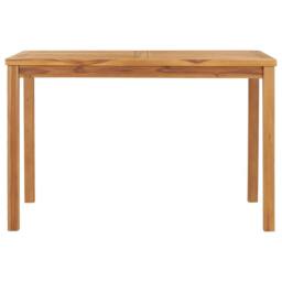 Berkfield Home Beautiful Garden Dining Table 120x70x77 cm Solid Teak Wood in Brown - Size: 120 x 70 x 77 cm - thumbnail 3