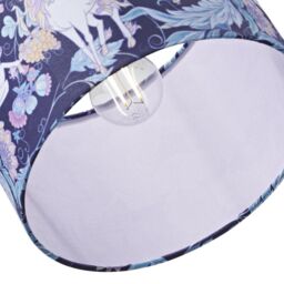 Happy Homewares Feminine Purple & Pink Cotton 10 Shade with Elegant Unicorns & Green Flowers - Size: 10 inches - thumbnail 4