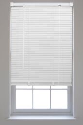 Furnished White PVC 25mm Slat Venetian Blinds - Trimmable Window Blinds for Home & Office - Size: 70 cm width x 210 cm drop