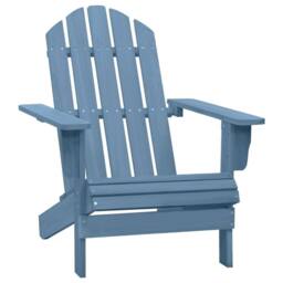 Berkfield Home Garden Adirondack Chair Solid Fir Wood Blue