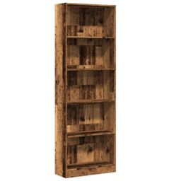 Berkfield Home Bookcase Old Wood 60x24x176 cm Engineered Wood in Brown - Size: 60 x 24 x 176 cm - thumbnail 2
