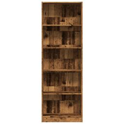 Berkfield Home Bookcase Old Wood 60x24x176 cm Engineered Wood in Brown - Size: 60 x 24 x 176 cm - thumbnail 4