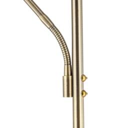 Happy Homewares Halo LED Mother & Child Floor Lamp in Antique Brass with Dimmers in Metallic Gold - thumbnail 4