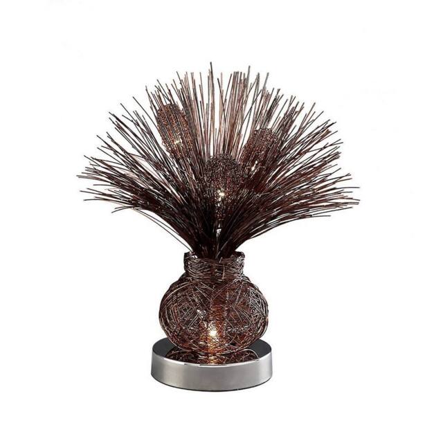 Netlighting (DH) Lenore Table Lamp 4 Light G4 Brown Chrome NOT LED CFL Compatible - image 1