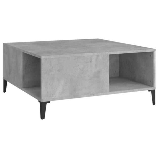 Berkfield Home Coffee Table Concrete Grey 80x80x36.5 cm Engineered Wood - image 1