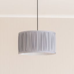 ValueLights Jess Fabric Ruched Pleated Ceiling Floor Table Large Drum Lamp Shade in Baby Blue - thumbnail 3