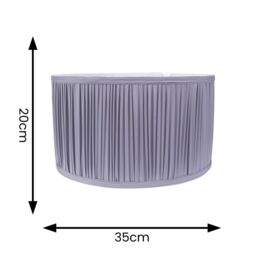 ValueLights Jess Fabric Ruched Pleated Ceiling Floor Table Large Drum Lamp Shade in Baby Blue - thumbnail 4
