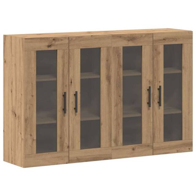 Berkfield Home Wall Mounted Cabinets 2 pcs Artisan Oak 69.5x34x90 cm Engineered Wood in Brown - image 1