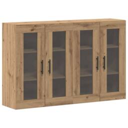 Berkfield Home Wall Mounted Cabinets 2 pcs Artisan Oak 69.5x34x90 cm Engineered Wood in Brown - thumbnail 1