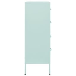 Berkfield Home Chest of Drawers Mint 80x35x101.5 cm Steel in Blue - thumbnail 4