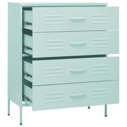 Berkfield Home Chest of Drawers Mint 80x35x101.5 cm Steel in Blue - thumbnail 6