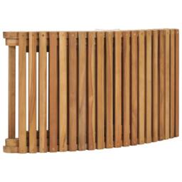 Berkfield Home Folding Sun Lounger with Table Solid Teak Wood in Brown - thumbnail 6