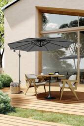 Living and Home 3m Cantilever Garden Parasol（Base is not included） in Grey - thumbnail 1