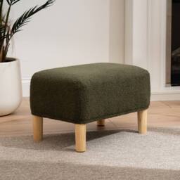 Scottish Everlastings Ltd Green Boucle Foot Stool
