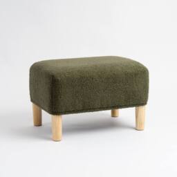 Scottish Everlastings Ltd Green Boucle Foot Stool - thumbnail 3