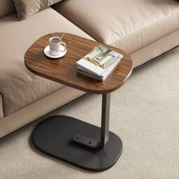 SPETLEK C Shaped Side Table Stable Walnut in Brown - thumbnail 5