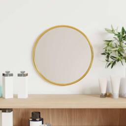 Berkfield Home Wall Mirror Gold √ò 20 cm Round - thumbnail 2