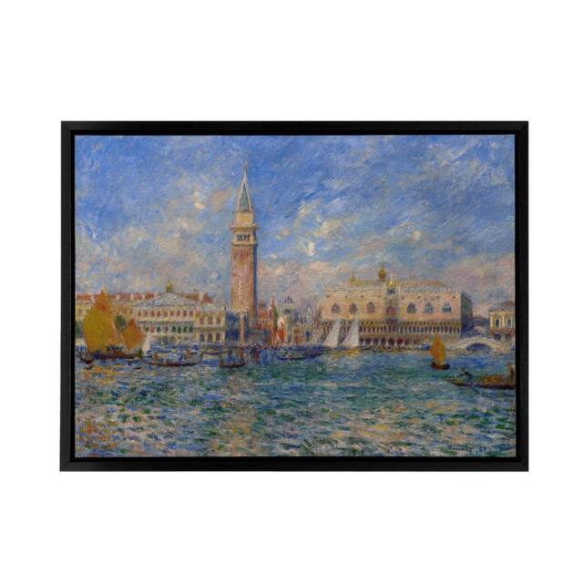 "Artery8 Renoir Venice The Doges Palace 1881 Framed Canvas Wall Art Print - Size: W12"" x H16""" - image 1