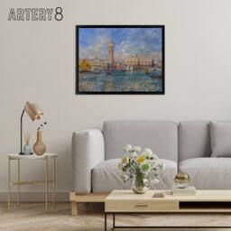 "Artery8 Renoir Venice The Doges Palace 1881 Framed Canvas Wall Art Print - Size: W12"" x H16""" - thumbnail 3