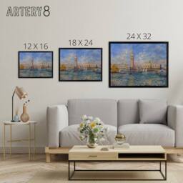 "Artery8 Renoir Venice The Doges Palace 1881 Framed Canvas Wall Art Print - Size: W12"" x H16""" - thumbnail 4
