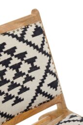 Orsina Berber Style Chair, Mango Wood Frame Upholstered Accent Chair, Tribal Motif Cotton Armchair With Foam Padding - thumbnail 9