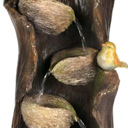 Primrose Birds Nest Family Tree Tiered Cascade Outdoor Garden Water Feature in Natural - thumbnail 2