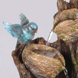 Primrose Birds Nest Family Tree Tiered Cascade Outdoor Garden Water Feature in Natural - thumbnail 3
