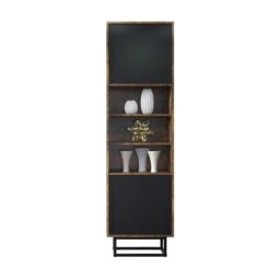 Mex Furniture LTD Display Cabinet 175cm Loft / Industrial in Dark Brown - thumbnail 9