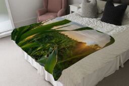 Benjamin Tate Design corn & sun close up Designer Blanket in Natural - Size: 120 cm x 150 cm - thumbnail 4
