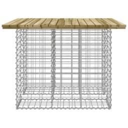 Berkfield Home Garden Bench Gabion Design 100x102x72 cm Impregnated Wood Pine in Brown - Size: 100 x 102 x 72 cm - thumbnail 4