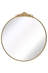 "MirrorOutlet Gold Metal Framed Round Decorative Wall Mirror 39"" X 39"" (100x100CM) - Size: 1 Pack" - thumbnail 3